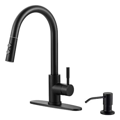 WOWOW Single Handle Pull Down Sprayer Kitchen Faucet