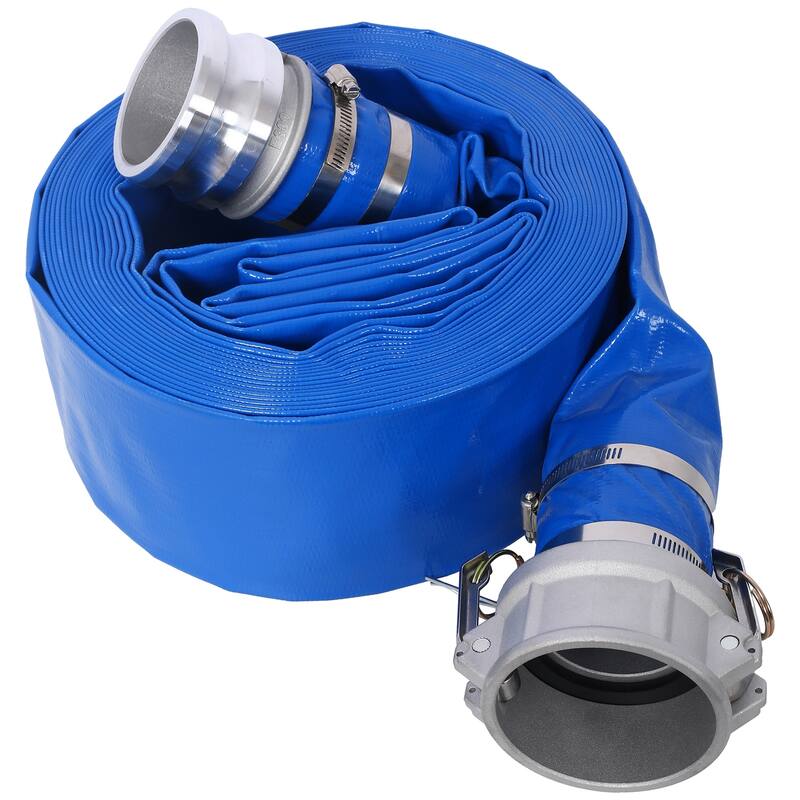 3" Heavy Duty Pool Backwash Hose, Reinforced PVC with Aluminum Camlock