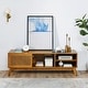 preview thumbnail 6 of 29, Mid Century Modern Rattan TV Stand for 65 Inch TV, Entertainment Cabinet, Media Console