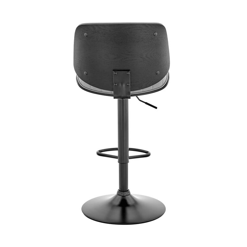 24" Upholstered Adjustable Height Swivel Bar Chair with Footrest and Iron Frame Perfect for Kitchen Island - 43”H x 19”W x 20”D