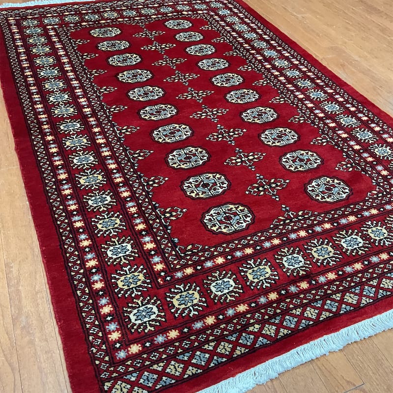 HERAT ORIENTAL Handmade Bokhara Wool Rug - 4'1" x 6'5"