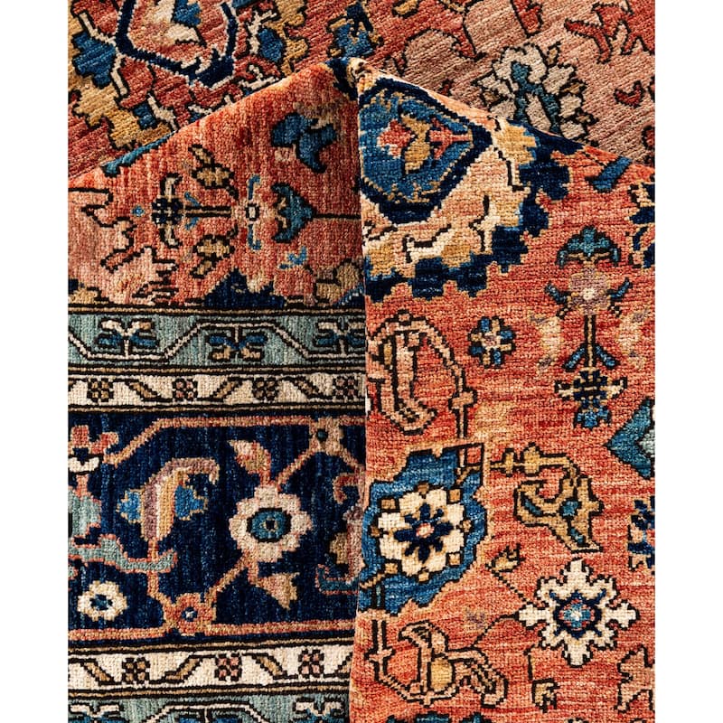 Serapi One-of-a-Kind Hand-Knotted Area Rug - Orange - 9' 0" x 11' 9"