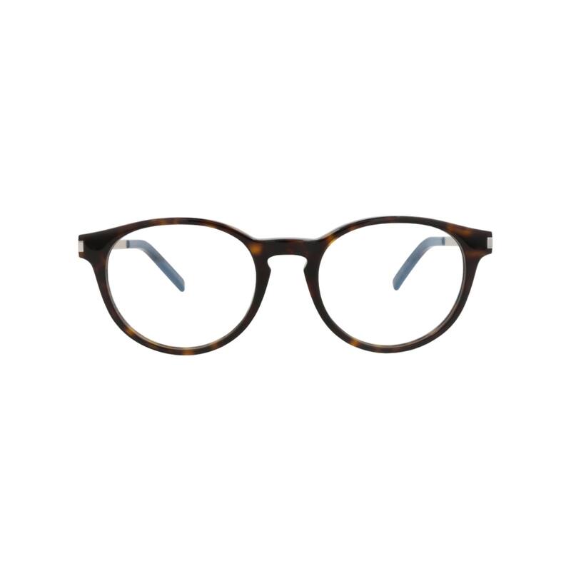 Saint Laurent Round-Frame Acetate Optical Frames - Havana Gold Transparent - Multi