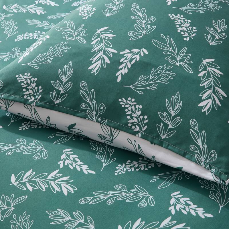 Empyrean 3PC Reversible Botanical Printed Comforter Bedding Set