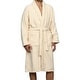 preview thumbnail 17 of 76, 100% Cotton Soft Terry Adult Unisex Lightweight Bathrobe by Superior Large - Ivory