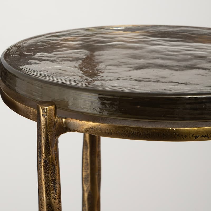 Uttermost Eternity Brass Accent Table - 12"W x 23"H x 12"D