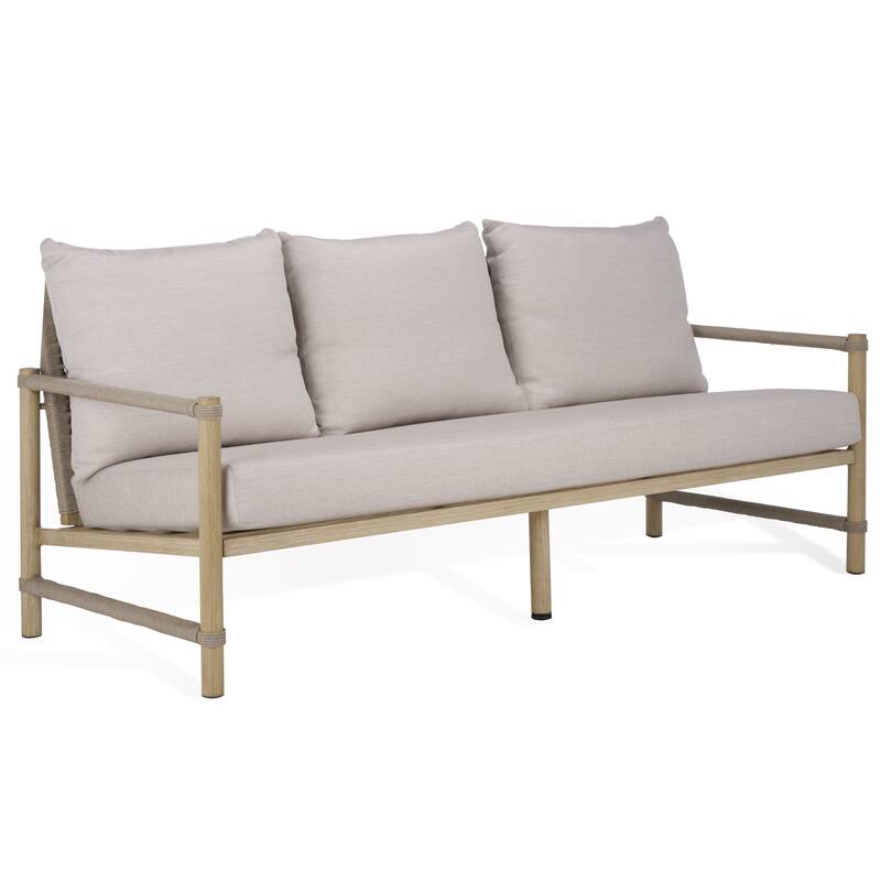 SAFAVIEH COUTURE Dorianna Aluminum Patio Sofa - 82"W x 34"D x 34"H
