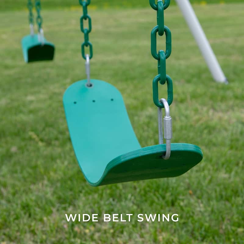 Backyard Discovery Big Brutus Galvanized Steel Swing Set, Belt Swings - 13'2" x 9'7"