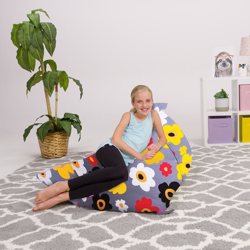 Stuffie Animal Storage Bean Bag Chair Cover, Room Organizer