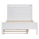 preview thumbnail 7 of 20, Wooden Platform Bedframe w/ Storage Headboard & Twin Size Trundle -Full