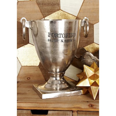 Silver Aluminum Metal Champagne 2 Bottle Ice Bucket