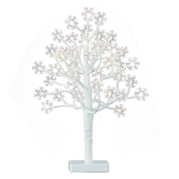 Led Tabletop Tree White Snowflake LED Lighted Tabletop Tree Christmas Décor - 4 x 16.5 x ...