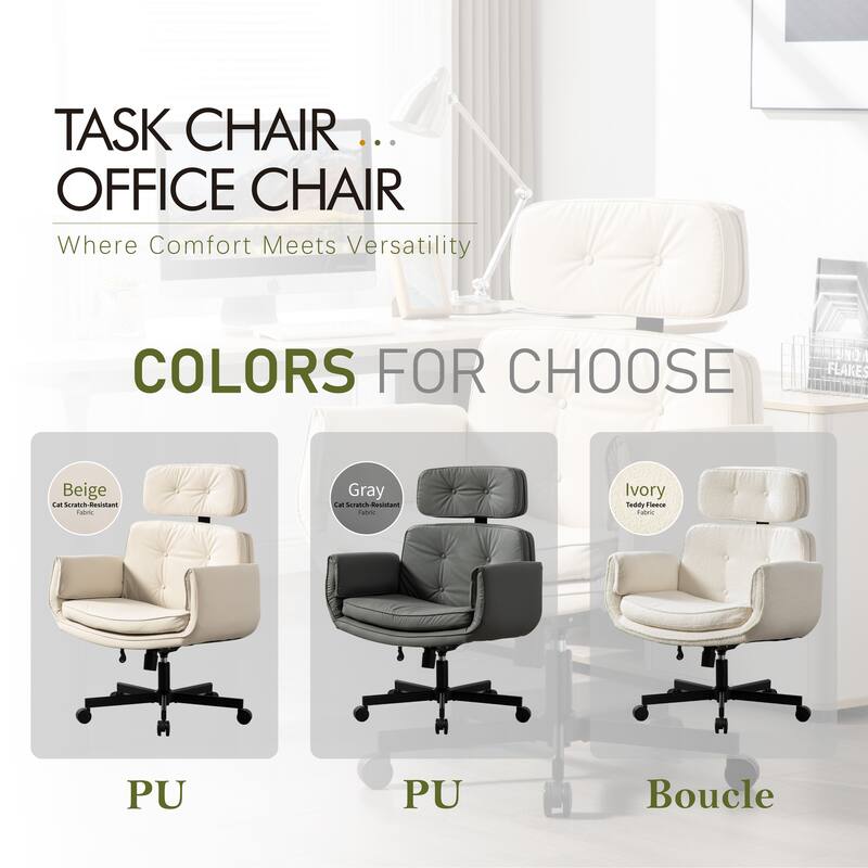 Swivel Task Office Chairs,Accent Chair With Adjustable Armrests And Headrest