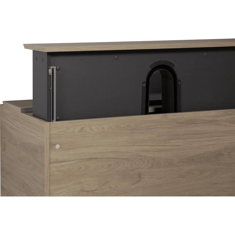 42" Floating Bathroom Vanity with Sink - Ash Grey Wall-Mounted Cabinet, Resin Countertop, Soft-Close Drawers