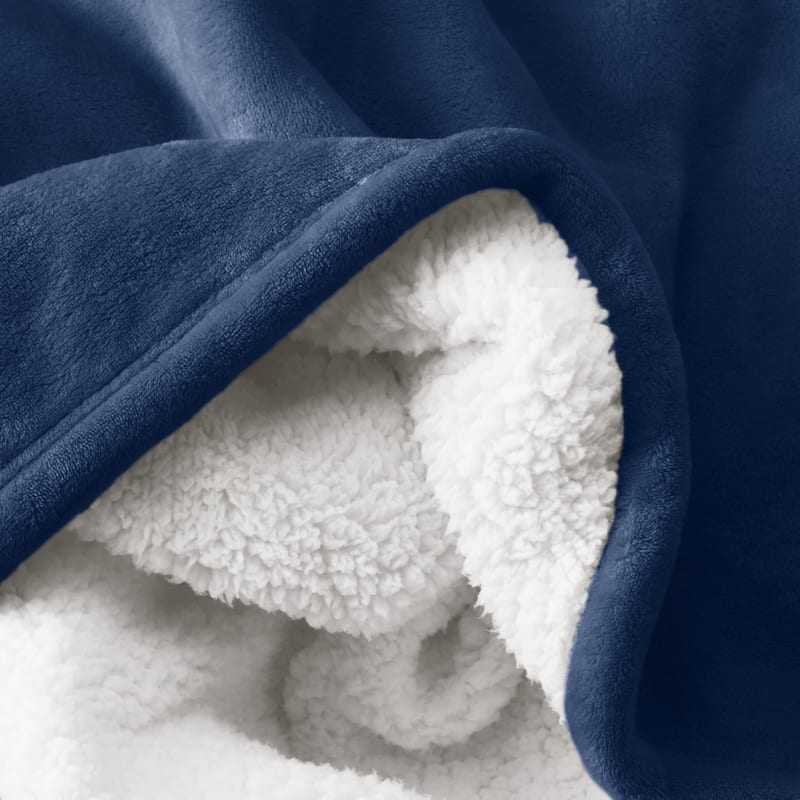 Bare Home Sherpa Fleece Blanket - Reversible Plush Bed Blanket
