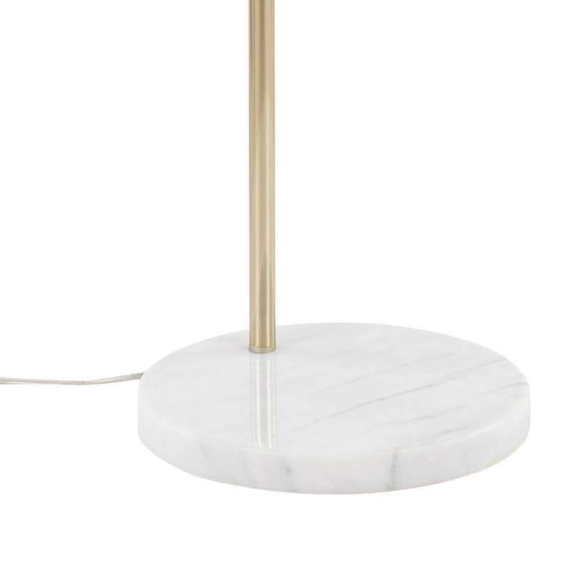 Lumisource Floor Lamp White Marble and Metal with Clear Frosted Glass - 29.5"Lx10.75"Wx73"H