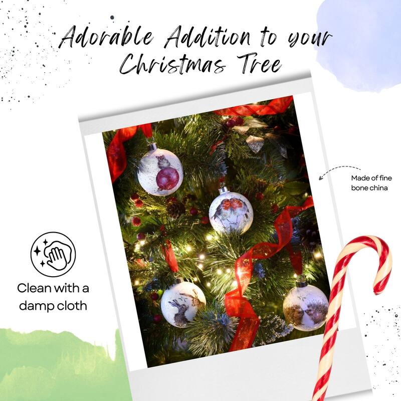 Royal Worcester Wrendale Designs Christmas Bauble