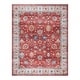 preview thumbnail 115 of 204, Gertmenian Crystal Print Washable Digital Printed Flat Pile Polyester Slip Resistant Area Rug Collection 3' 6" x 4' 6" - Cullen Red