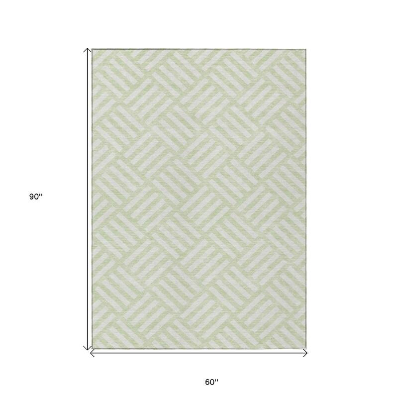 HomeRoots Geometric Transitional Rectangle Outdoor Rug