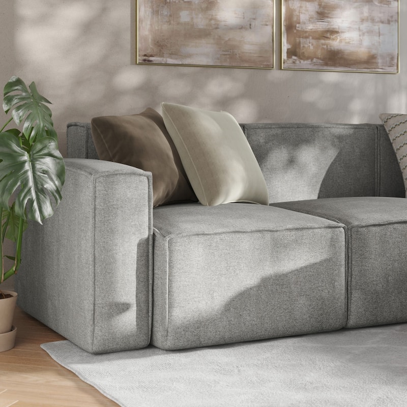 Contemporary 4 Piece Modular Sectional Sofa with Ottoman