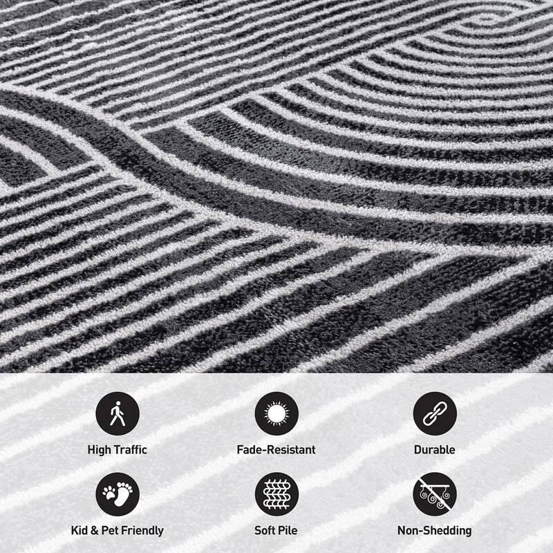 Contemporary Arch Knot Design Area Rug