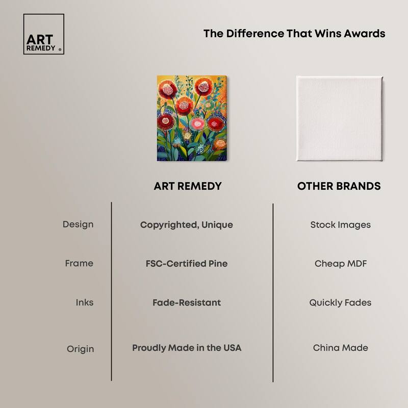 Vivid Flora I Canvas by Art Remedy, Gallery Wrapped