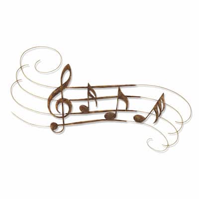 Handmade Large Musical Notes Wall Décor (Philippines) - 1 x 40 x 20