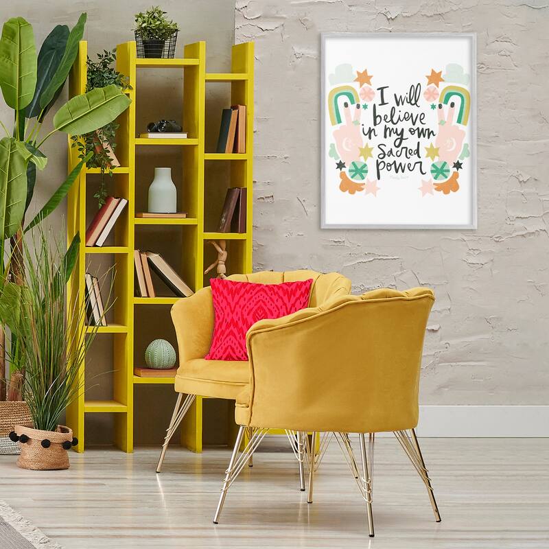 Stupell Empowering Sacred Power Sentiment Framed Giclee Art Design By Mandy Ford Art + Illustration