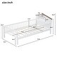preview thumbnail 3 of 16, Twin Size Wood Platform Bed with House-shaped Headboard, LED, and Built-in Storage, White