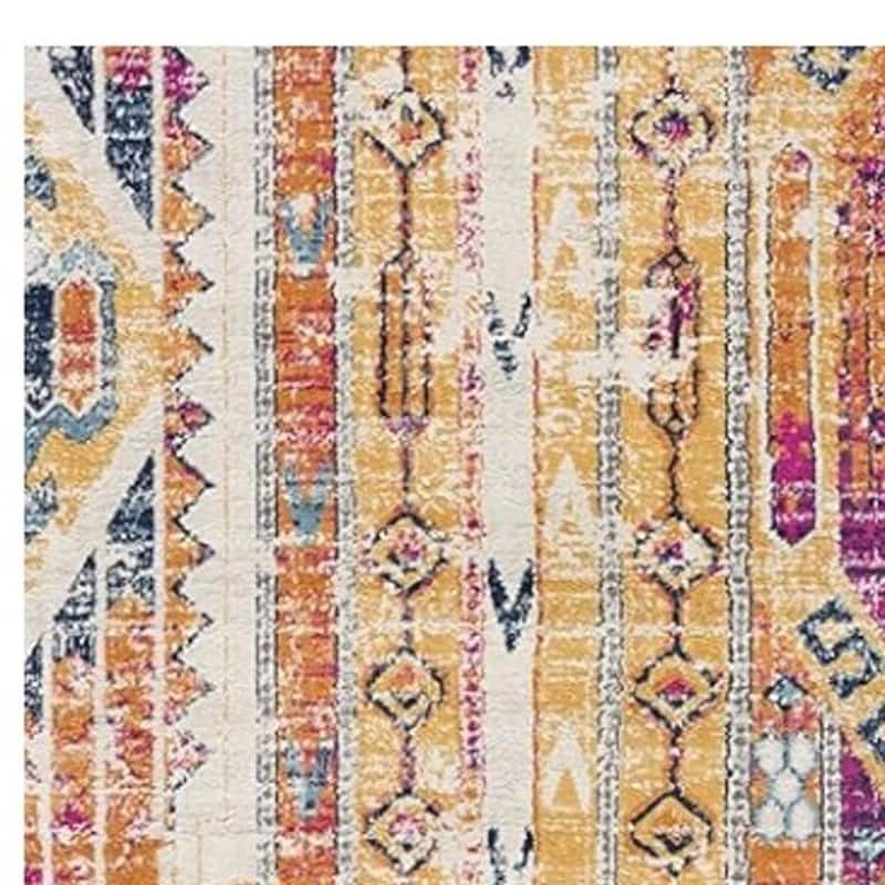 HomeRoots Abstract Modern Runner Area Rug