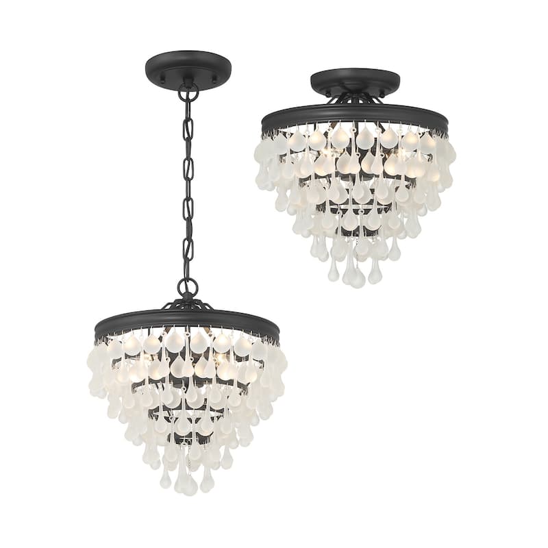 Crystorama Lighting Group 130-FR Calypso 3 Light 13" Wide Pendant /