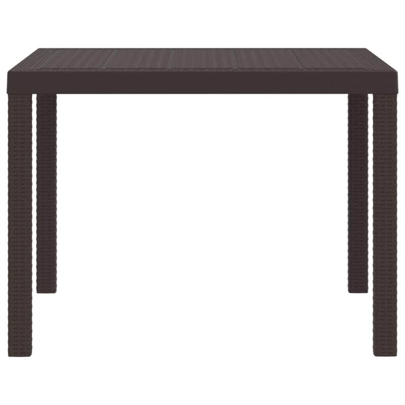 vidaXL Garden Table Anthracite/Brown poly rattan