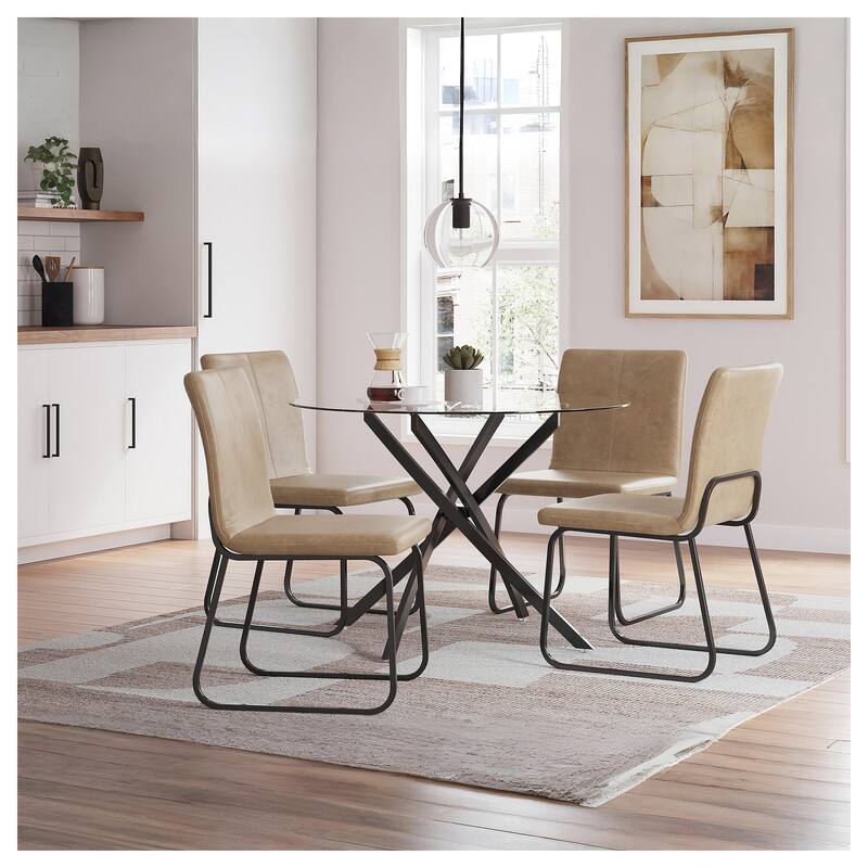 Signature Design by Ashley Pharwynn Black Dining Table - 42" W x 42" D x 30" H