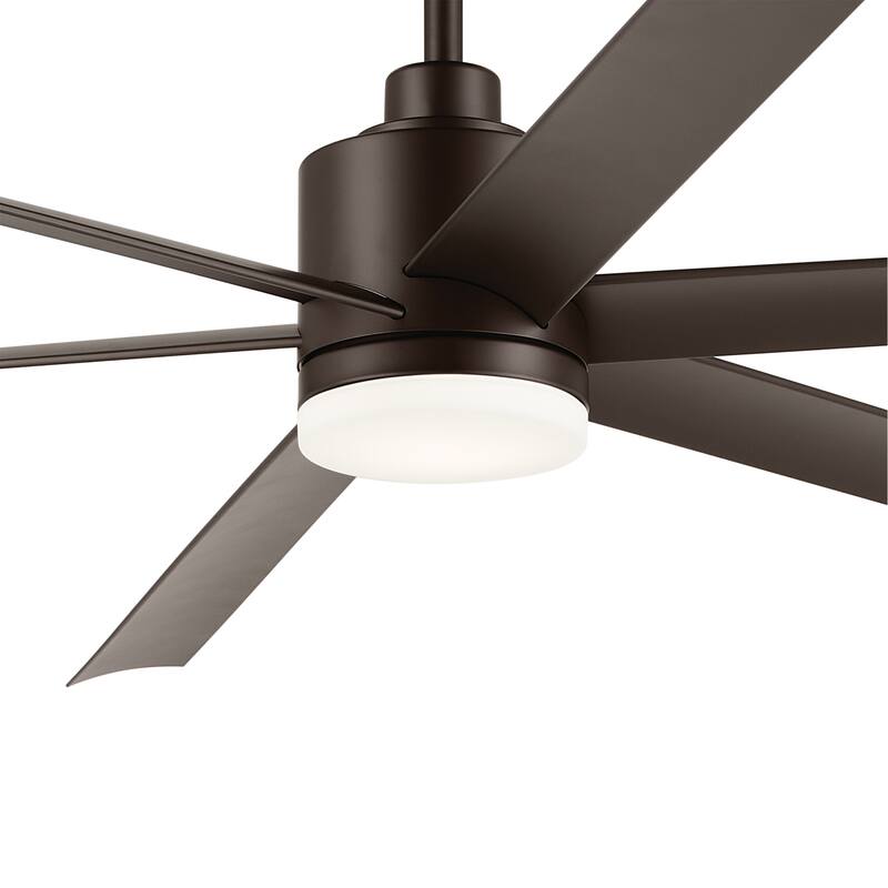 Kichler Lighting Loa 80 Inch Ceiling Fan with Satin Etch Glass in Satin Natural Bronze with Satin Natural Bronze Blades