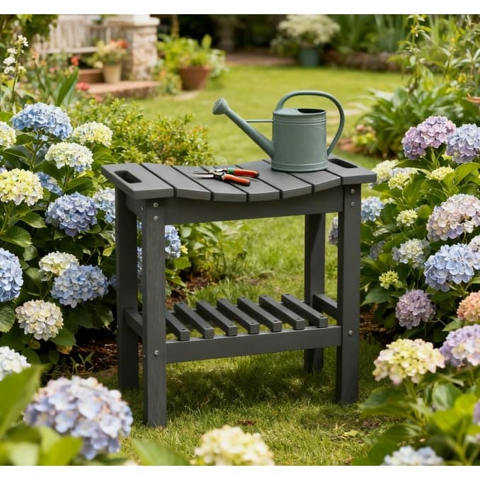 GDFStudio - Maxwell Multi-Purpose Indoor Outdoor Utility Bench with Non-Slip Support and Storage Design - Storage Shelf Bench