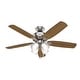 preview thumbnail 13 of 15, Hunter 52' Amberlin Ceiling Fan with LED Light Kit, Pull Chains - Farmhouse, Transitional, Rustic