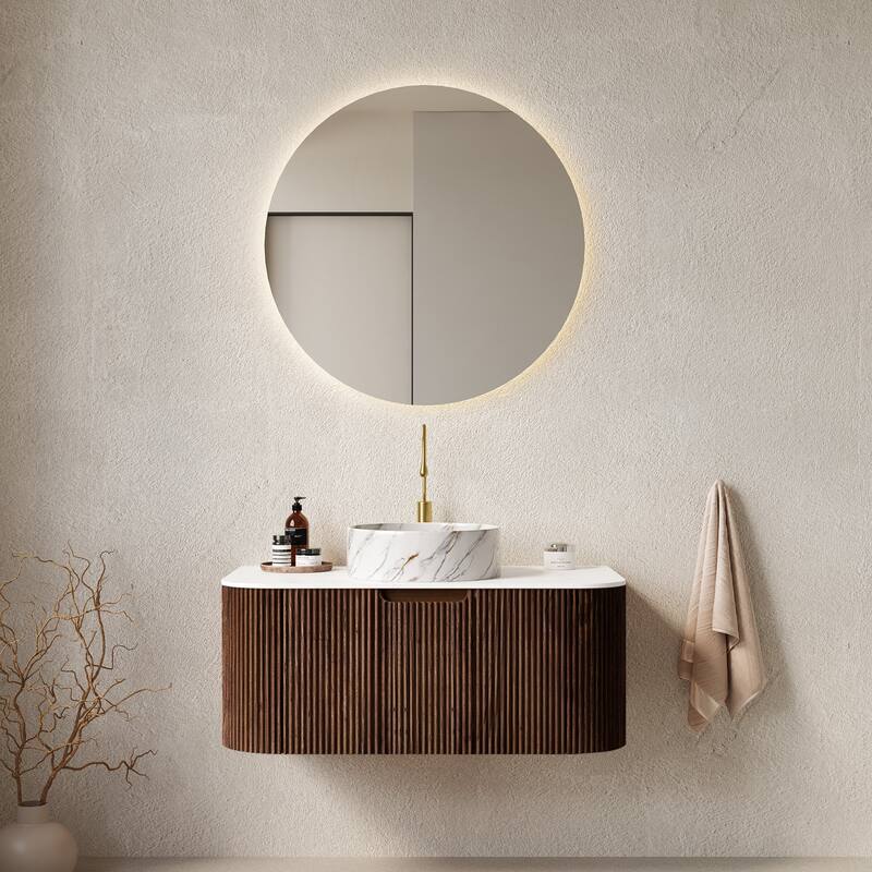 Wall Mounted Bathroom Vanity with Sink