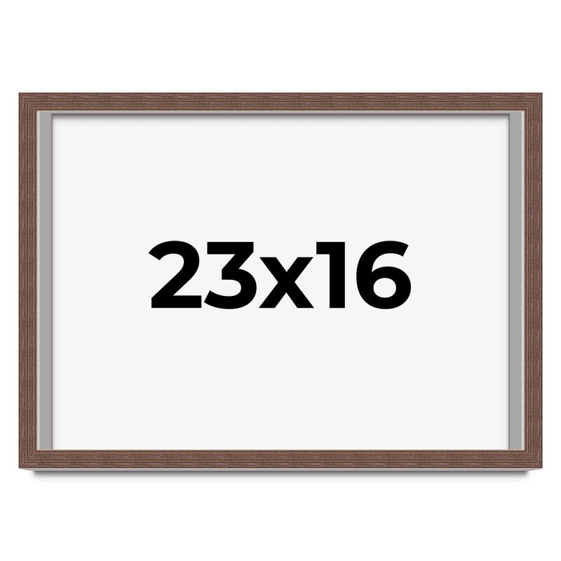 23x16 Shadow Box Frame Brown | 1.125 inches Deep Real Wood Rustic