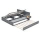 preview thumbnail 12 of 10, Full Size Hydraulic Platform Bed with Trundle, Storage, Side Table, and Lounge, Grey