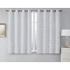 preview thumbnail 38 of 38, HLC.me Lattice Flocked 100% Complete Blackout Thermal Insulated Window Curtain Grommet Panels - Set of 2