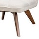 preview thumbnail 7 of 9, Darielle Japandi Cream Boucle Fabric and Walnut Brown Finished Rubberwood Accent Chair