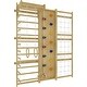 preview thumbnail 9 of 10, Walnut 9-in-1 Swedish Ladder Wall Gym | Indoor Wooden Climber & Activity Set for Kids - Natural