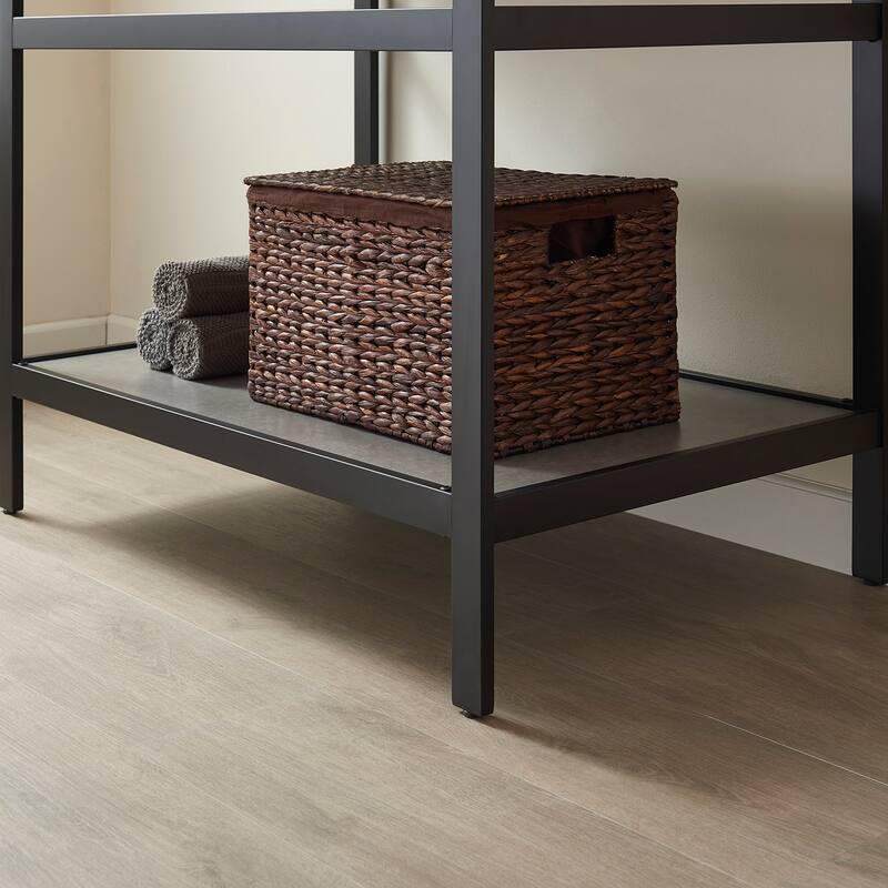 Funes 36" Single Vanity, Metal Support with Stone Top and Mirror - 36''x22''