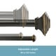 preview thumbnail 11 of 9, Kenney® Mission 1" Premium Decorative Window Double Curtain Rod, 36-66", Oil Rubbed Bronze