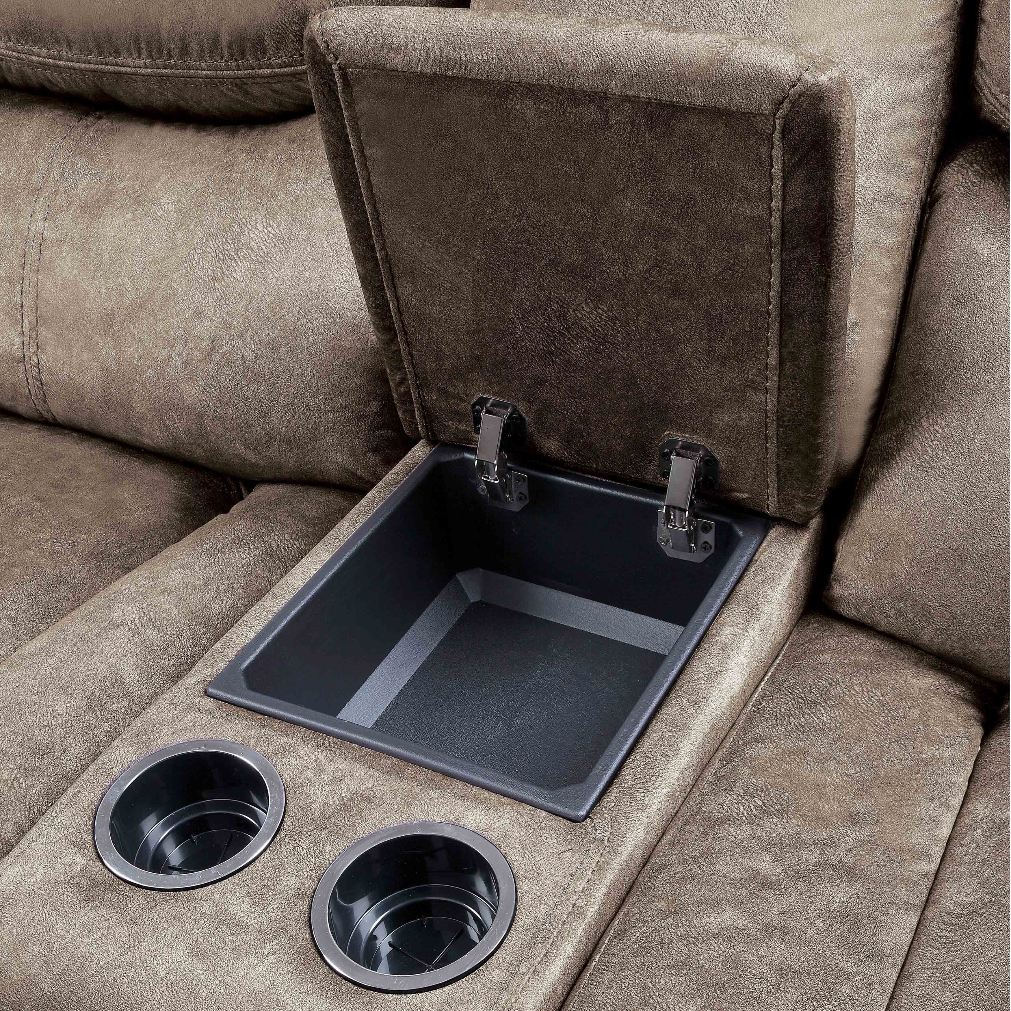 Ember Reclining Sectional Sofa with Console