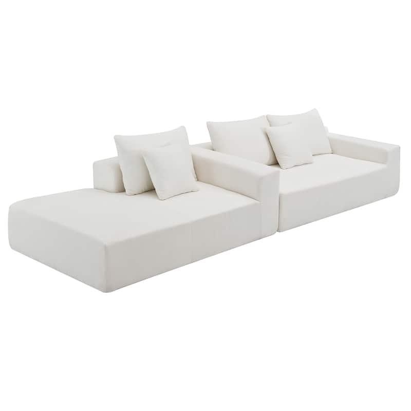 109" Modular L-Shaped 4-Seat Sofa with Chaise