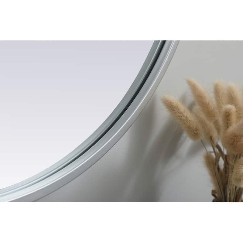 Indigo Home Metal Frame Oval Mirror 20x30 Inch