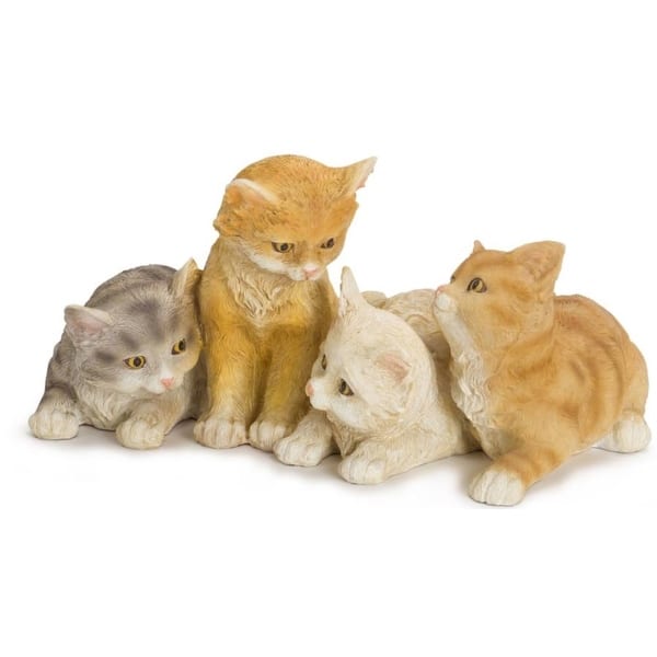 Playful Kittens Cute Cats Tabletop Figurines Shelf Sitters Set of 3