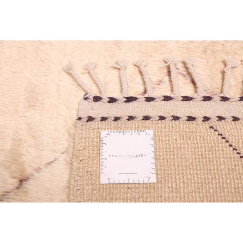 ECARPETGALLERY Hand-knotted Pak Finest Marrakesh Cream Wool Rug - 4'2 x 6'0