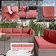 preview thumbnail 7 of 28, Kullavik 15PCS Outdoor Patio Furniture Set with Fire Pit Table & Glass Top Coffee Table